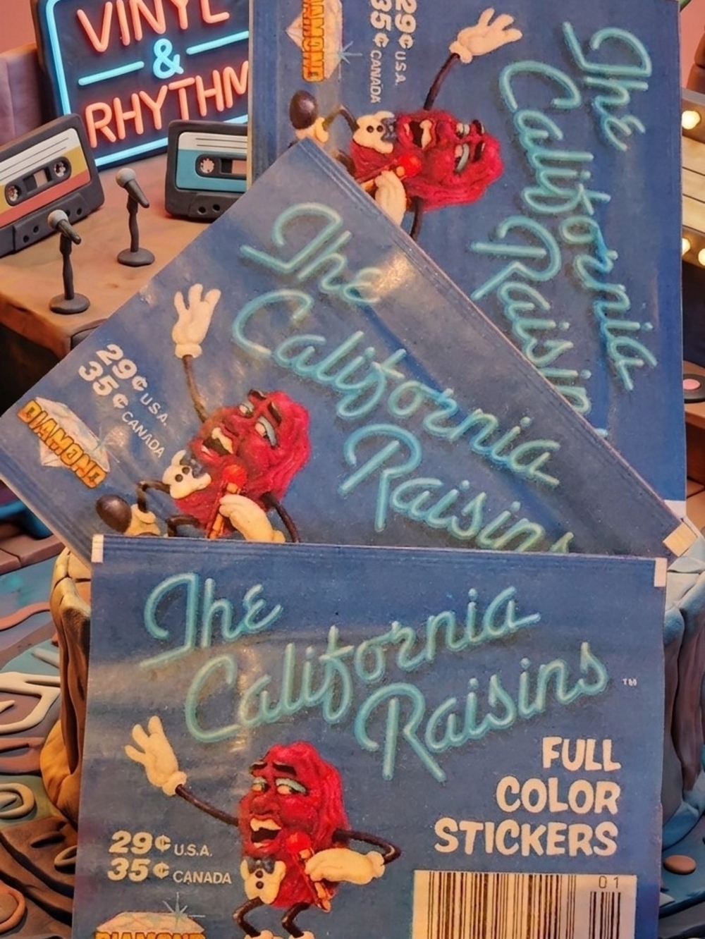 The California Raisins Full Color Sticker Pack-I Heard It Through The Grapevin..